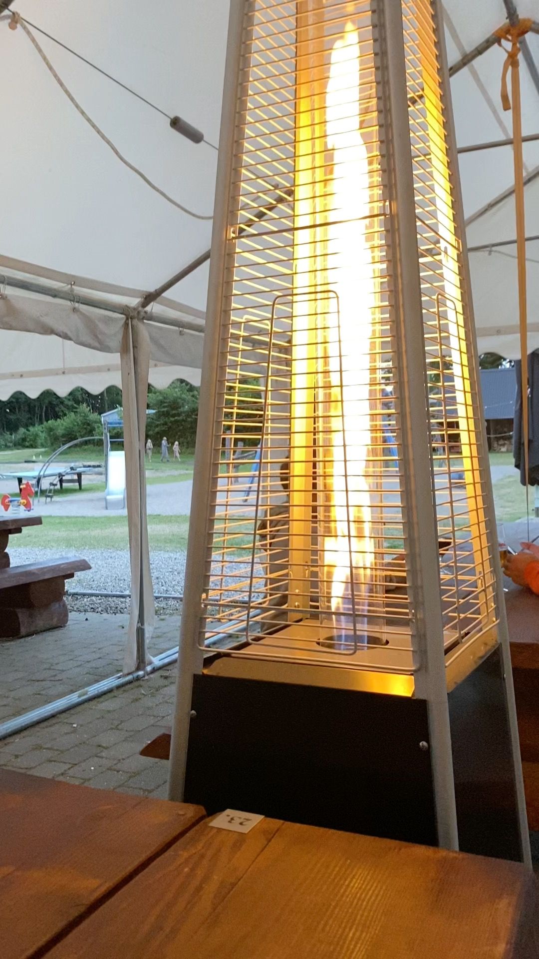 Heaters op camping Jelling in Denemarken